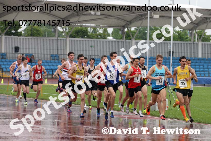 Senior mens 5000 metres, Northern Championships, Sport City, Manchester. Photo: David T. Hewitson/Sports for All Pics